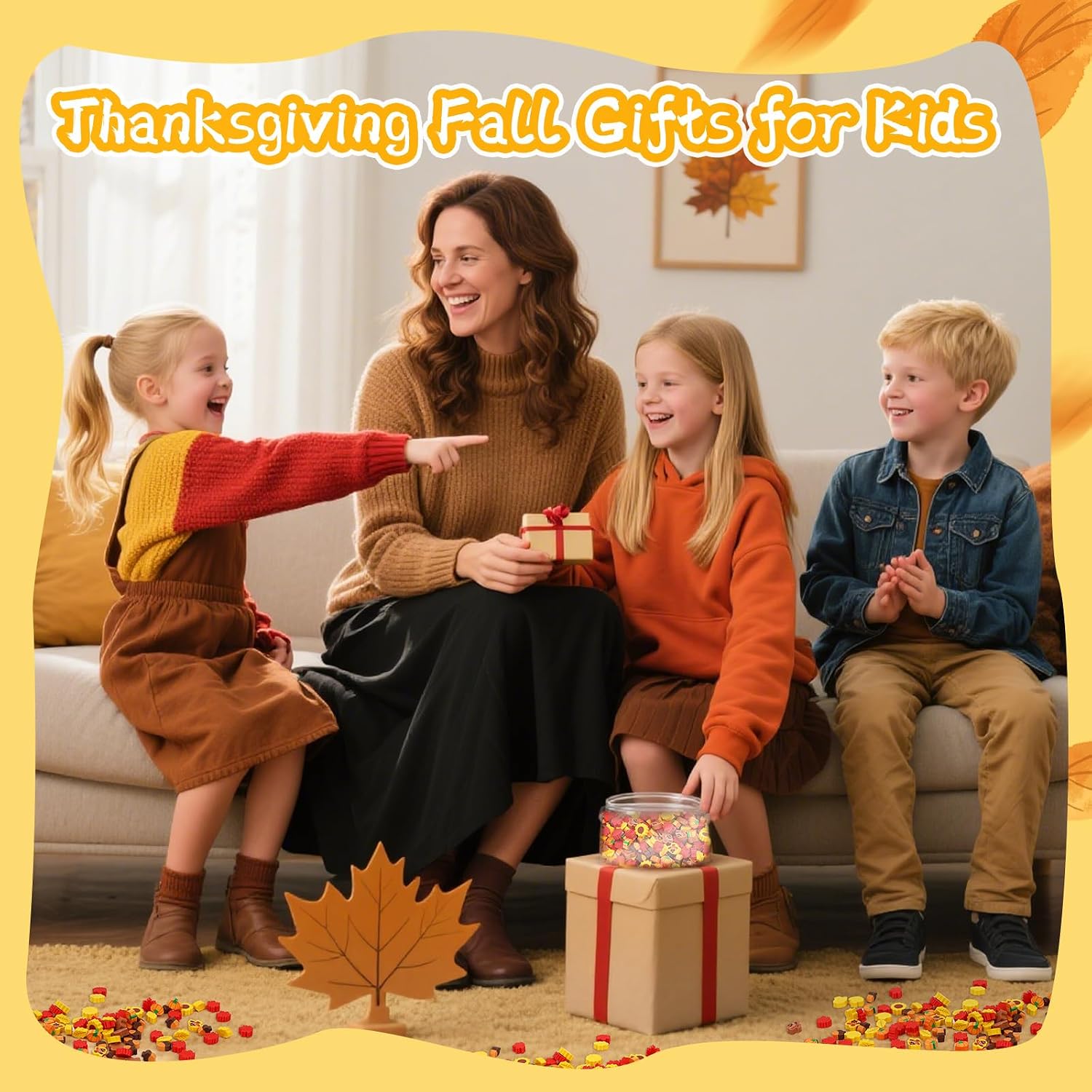 JUNEBRUSHS 200Pcs Fall Erasers Thanksgiving Mini Eraser Bulk for Student image 4