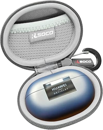 Miniatura 8 de RLSOCO Funda rígida para Huawei FreeBuds Pro 432+2, negro, resistente al agua, uso diario, viajes, protección de auriculares durante las actividades