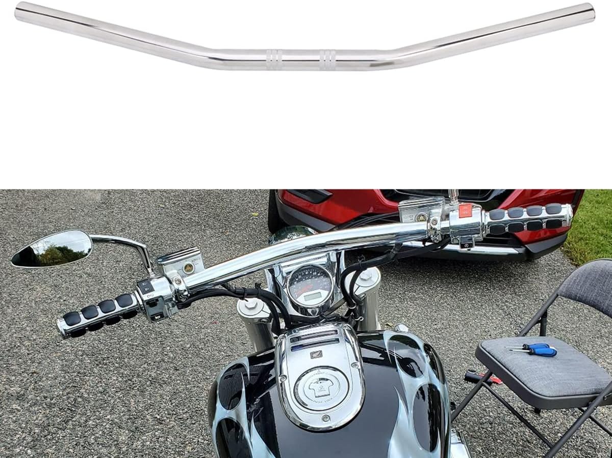 Motorcycle Drag Bars Handlebars 22mm 7/8" Universal For Bobber Cafe Racer Sportster Cruiser XL 883 1200 Custom Chopper Softail Dyna Street Bob Chrome