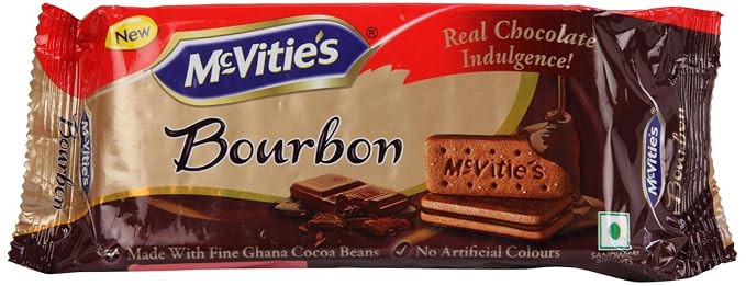 McVitie's Bourbon Delight Cream Biscuits with Goodness of Cocoa, 100g