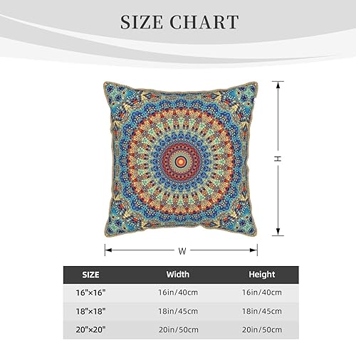 Miniatura 4 de Yinzaishe Fundas de almohada de terciopelo con mandala bohemio funda de almohada cuadrada para decoración del hogar funda de cojín para cama sofá