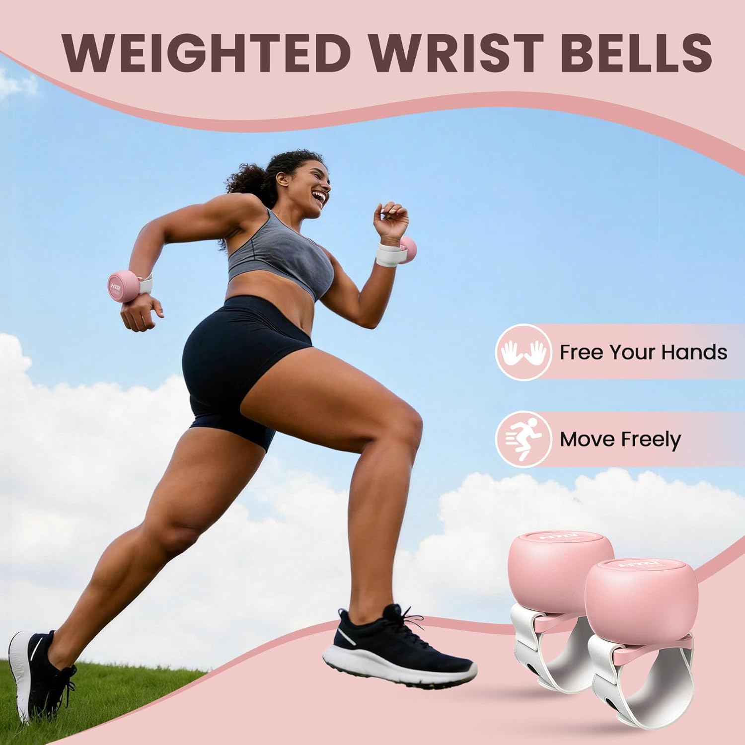 HTQ Adjustable Dumbbells, 5 in 1 Dumbbells Set Used as Barbell, Kettlebells, Jump Rope, Wrist Weights, Resistance Band, for Exercise and Muscle Toning, Fitness Exercises for Home Gym Suitable for Women