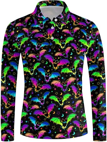 Womens Golf Shirts Long Sleeve Polo Shirt Moisture Wicking Quick Dry Golf Polo Shirt
