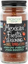 Frontier Co-op Mexican Fiesta Seasoning, 2.12-Ounce Jar, Chilis, Tomato & Cumin, Hint Of Lemon & Cilantro, Salt Free, Kosher, Non ETO