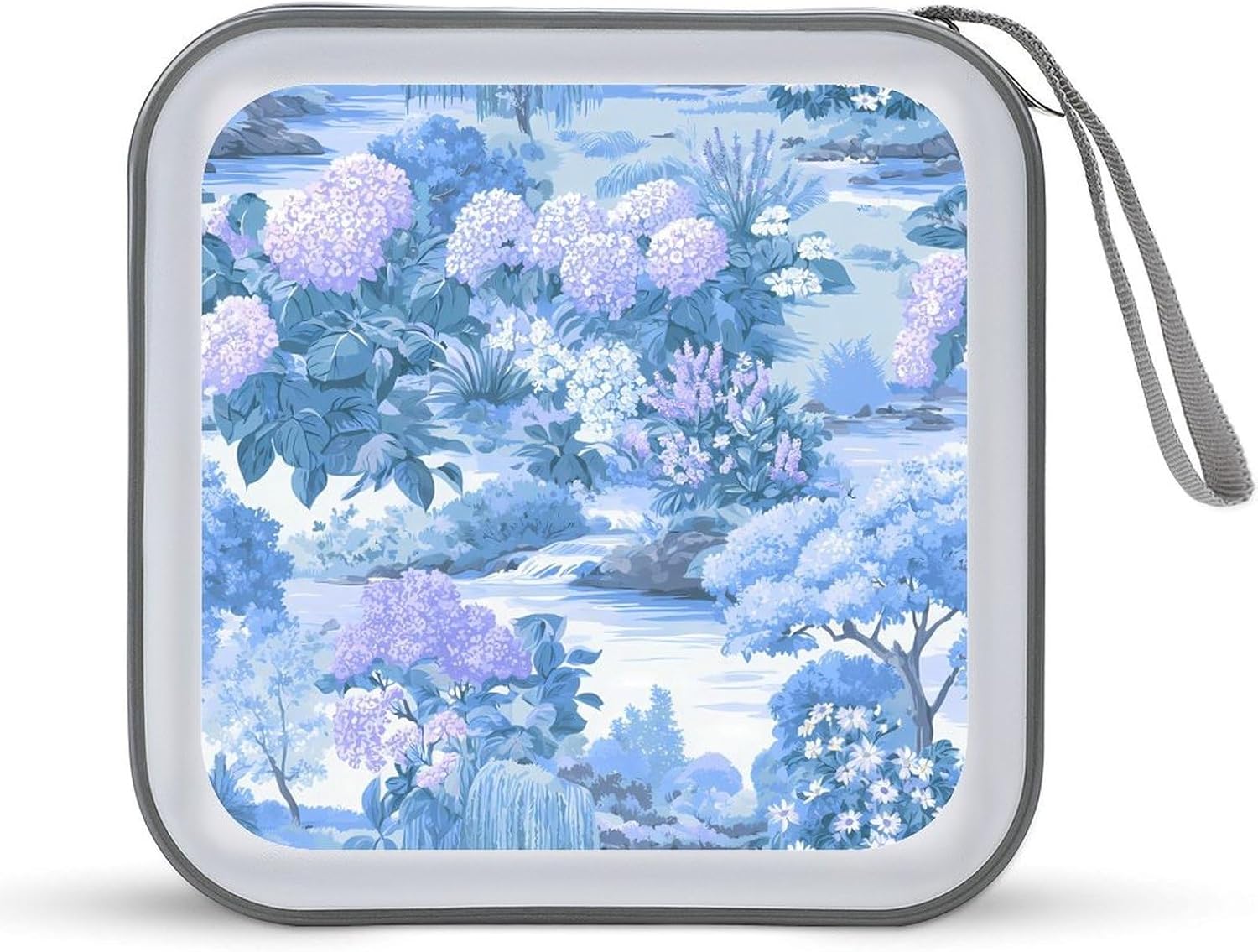 Hydrangeas Garden CD Case Wallet Portable DVD Holder Organizer Box