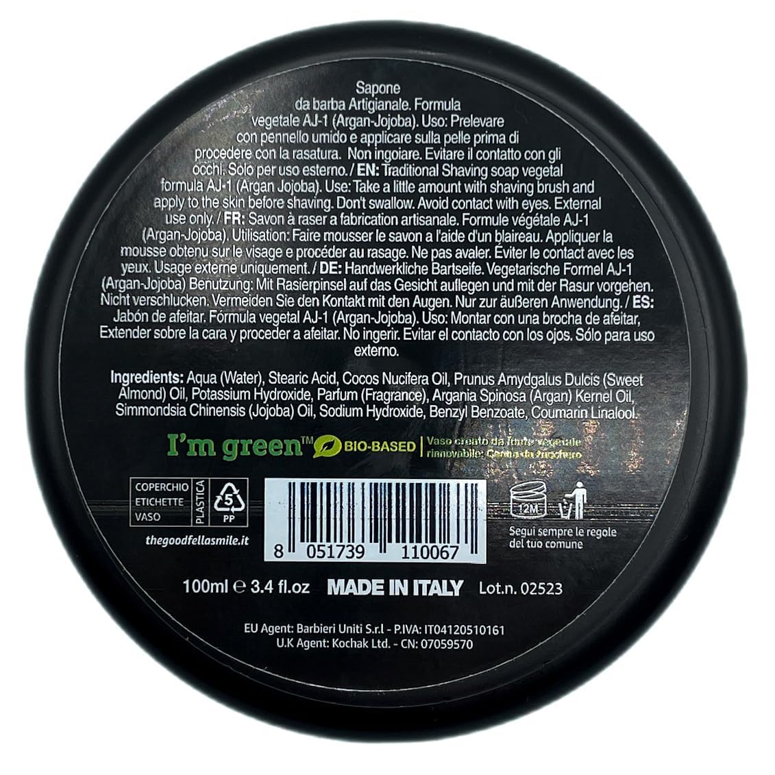 The Goodfellas' smile Furiah tradycyjne mydło do golenia Made in Italy, 100 g