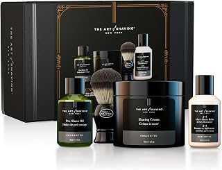 The Art of Shaving Shaving Kit for Men - The Perfect Gift for The Perfect Shave with Shaving Cream, Shaving Brush, After Shave Balm, & Pre Shave Oil
