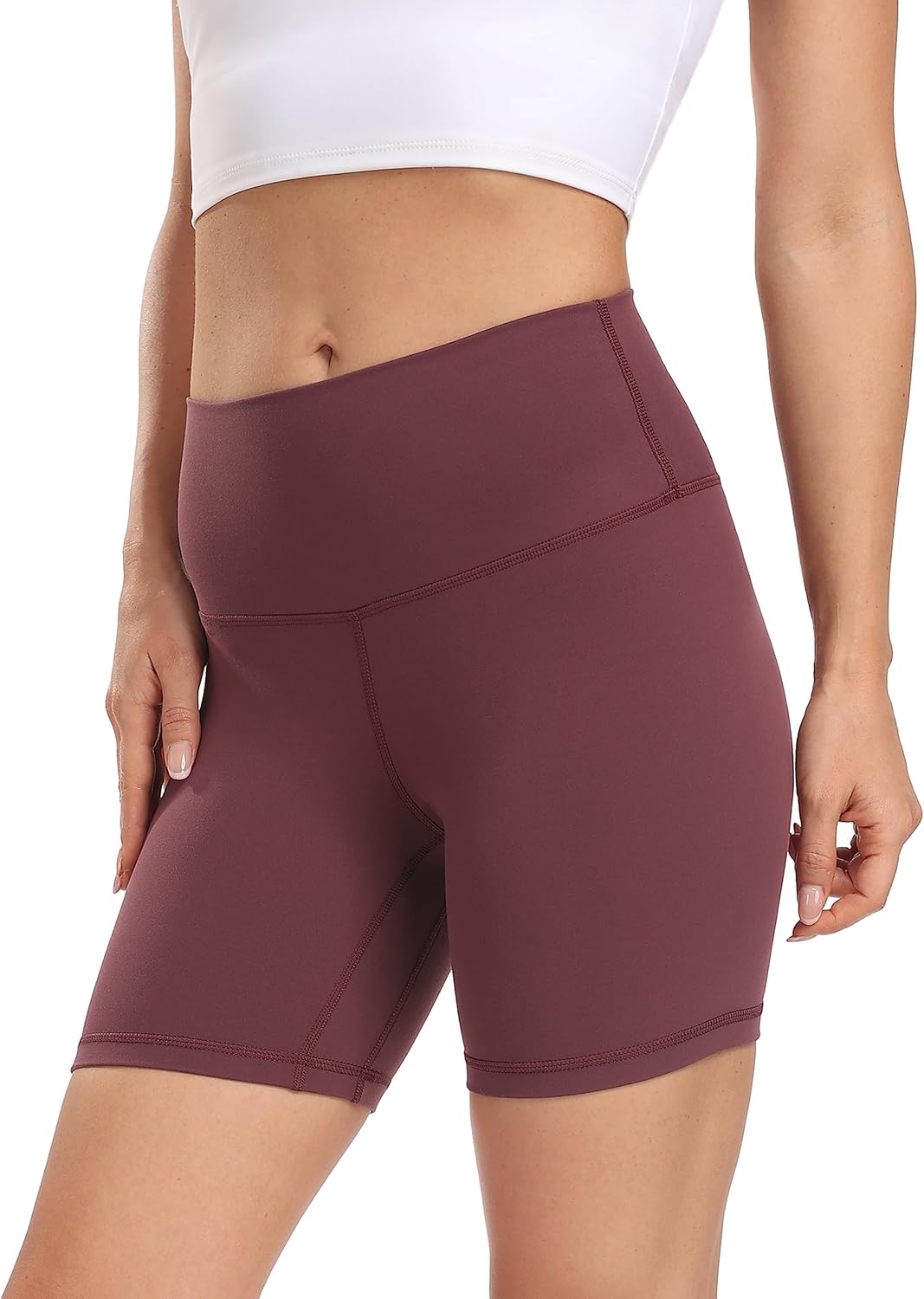 Colorfulkoala Women's Dreamlux High Waisted Yoga Shorts 6" Inseam Workout Tights