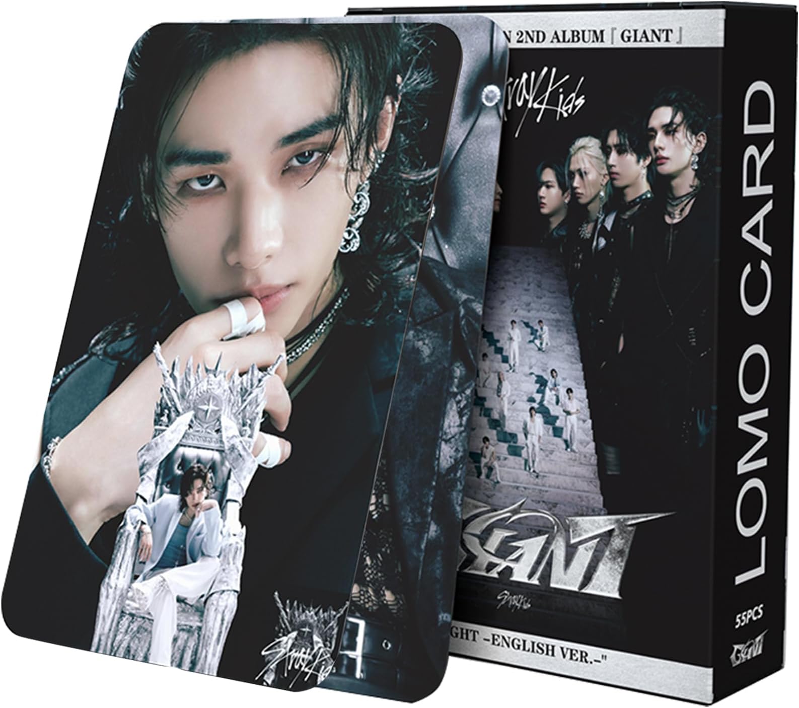 KPOPBP Stray Kids Giant Album Photocards 55 PCS KPOP Photo Cards SKZ Merch LOMO Card Set, Gift for Boys and Girls
