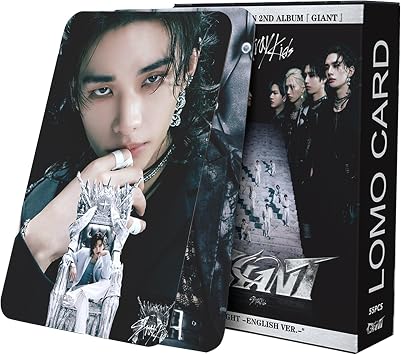 KPOPBP Giant Album Photocards 55 PCS KPOP Photo Cards SKZ Merch LOMO Card Set, Gift for Boys and Girls