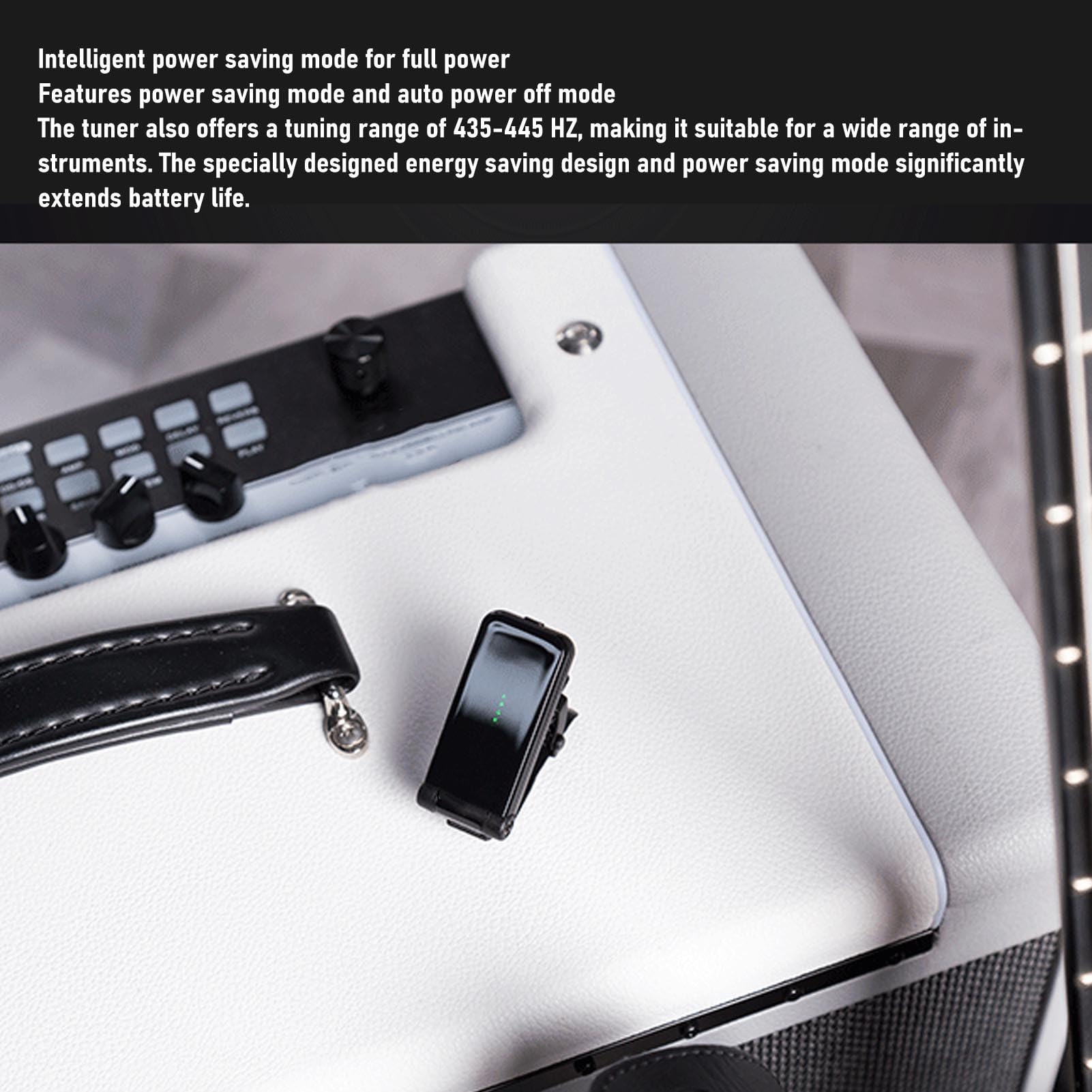 Bnineteenteam Accordatore per Chitarra, Display LED Luminoso, Rotazione di 360 Gradi, da 435 Hz a 445 Hz, Perfetto per Chitarristi e Bassisti Elettrici Acustici