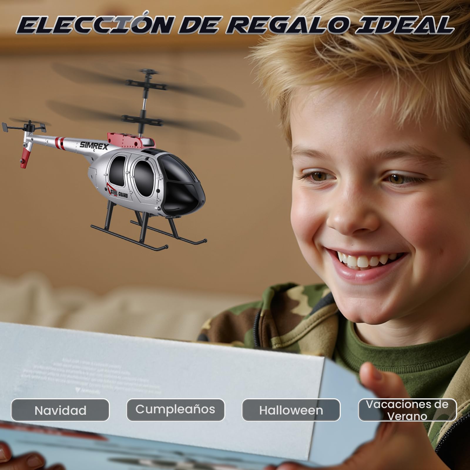 SIMREX Helicóptero, helicóptero teledirigido de 2,4 GHz, 2 modos de velocidad con 20 minutos de tiempo de vuelo, helicóptero rc, mantiene la altura de vuelo, juguete de helicóptero para niños y niñas