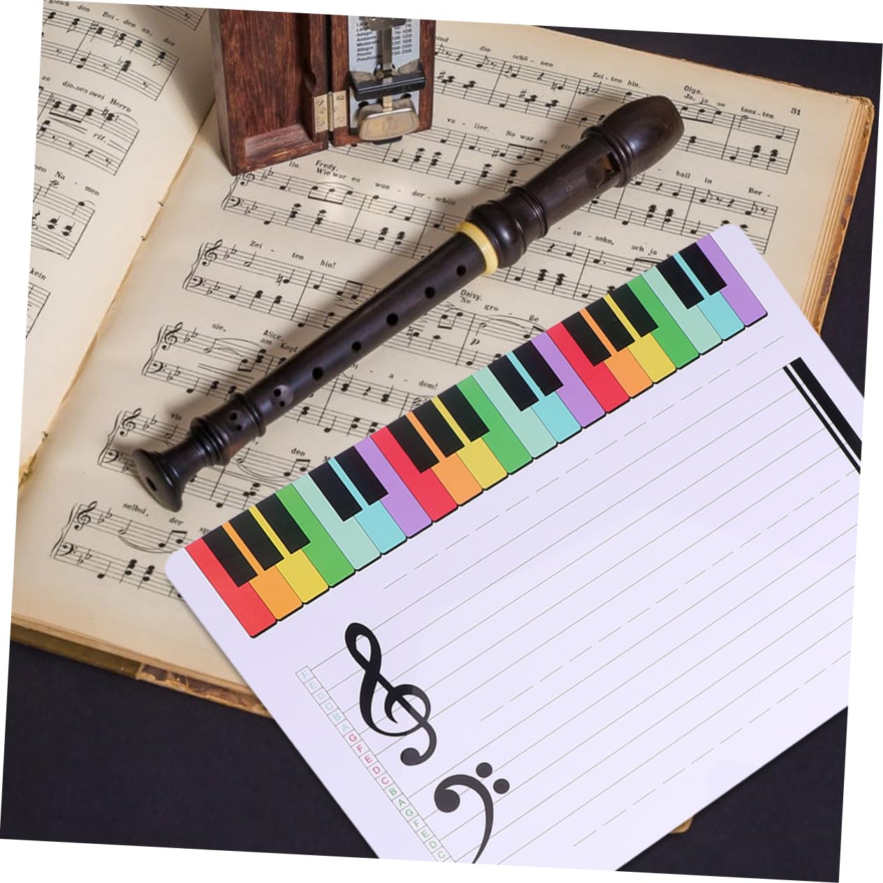 6 Pezzi Lavagna Musicale Cancellabile Pentagrammi Magnetici per Insegnamento e Pratica Musicale per Casa e Scuola Superficie Liscia e Facile Appendere e Utilizzare