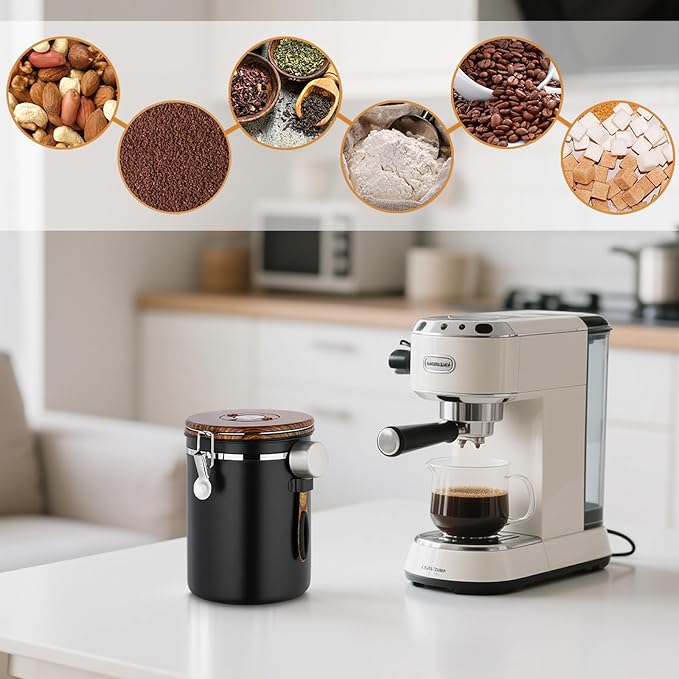 Hossejoy Recipiente Acero Inoxidable para Café, 35 oz, con Válvula CO2 miniatura 7