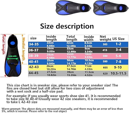Miniatura 4 de Aletas cortas de natación, ligeras en peso, aleta de natación corta  Snorkel Freestyle Foot Board zapatos de rana aletas cortas de entrenamiento