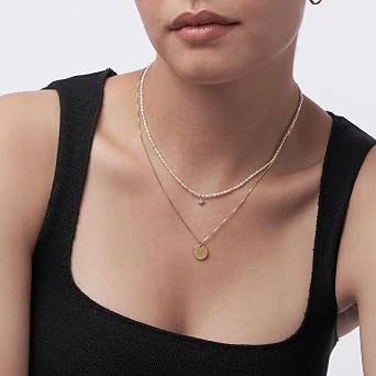 OAK & LUNA - Personalized Willow Disc Initial Necklace with/without Round (0.02 ct)/Heart (0.2 ct) Shaped Diamond - Dainty Gift for Her, Women, Mom - Custom Jewelry for Christmas, Mother's Day