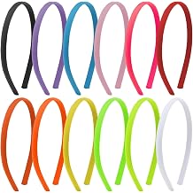 Wecoe Headbands for Girls, 12pcs Kids Pastel Fabric Headbands Set Comfortable Hair Accessories for Girls