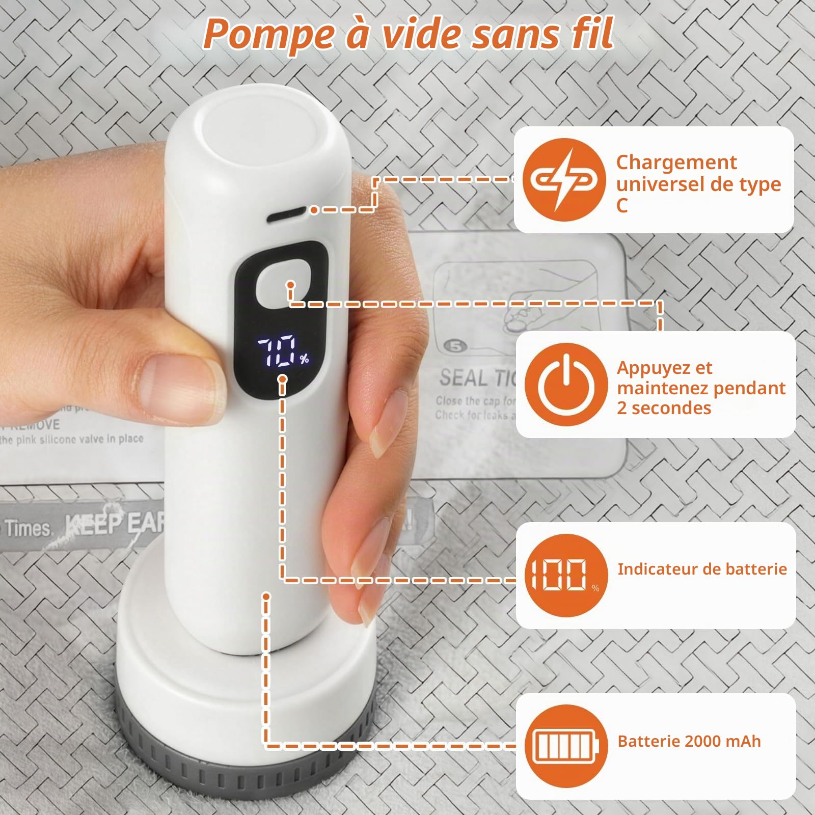 Sac Sous Vide Vetement Aspirateur avec Pompe Électrique, 15 Pièces | Sacs de Rangement Sous Vide en 3 Tailles (40*50/40*60/50*60cm) pour Voyage Bagages et Stockage Quotidien