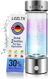 Wasserstoff Wasserflasche【24h Stabile H₂-Aktivität】 Hydrogen Water【SPE-Technik & Nr.1 H₂-Gehalt】 Hydrogen Water Bottle Doppelte Wasserstoffkonzentration, Wasseraufbereitung in 3 Minuten,450ml Silver 4
