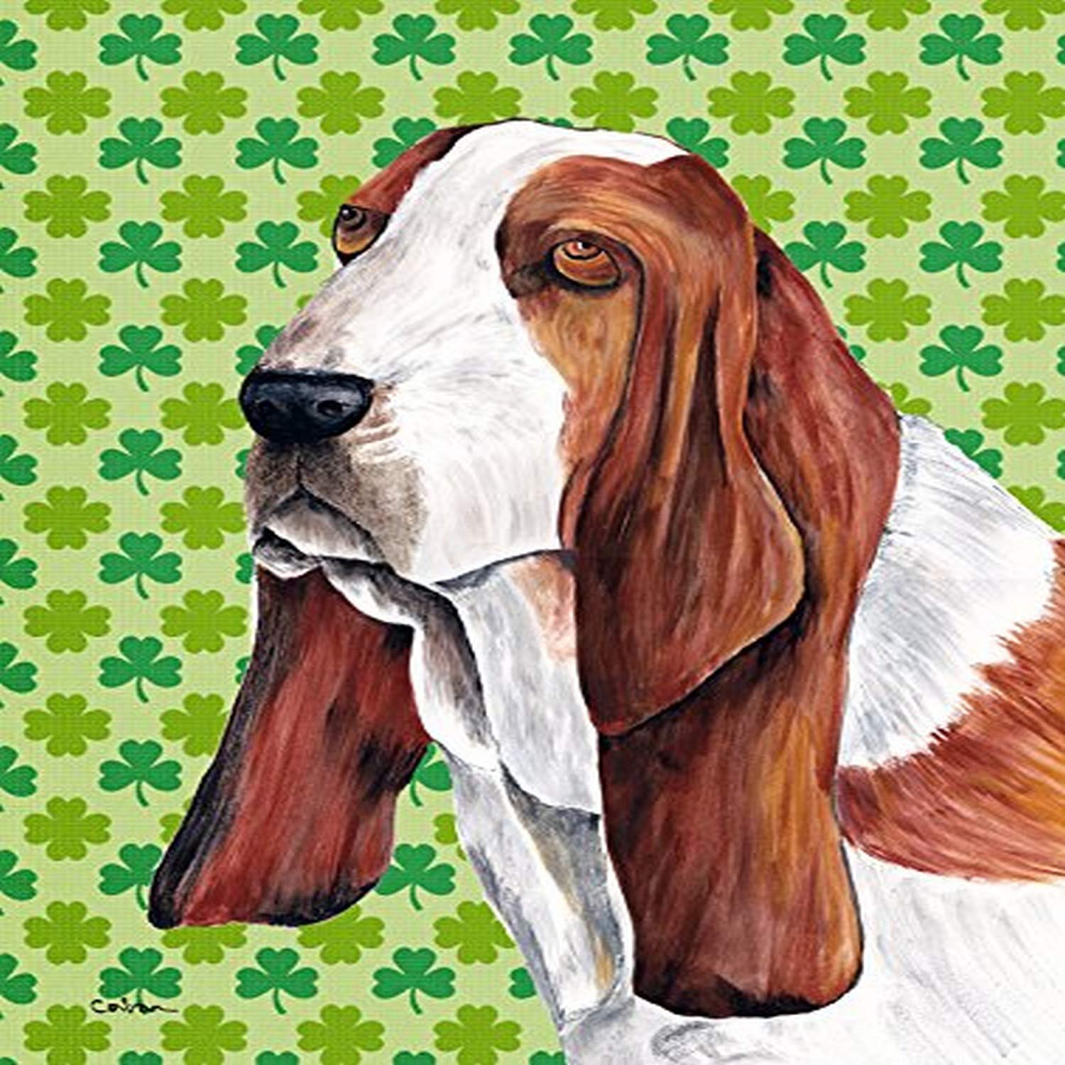 Drapeau Basset Hound Saint-Patrick Caroline's Treasures