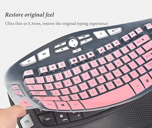 Miniatura 9 de Logitech - Funda para teclado Logitech MK550, Logitech MK570 K350 Wireless Wave Keyboard, Logitech K350 MK550 MK570, protector de teclado Logitech