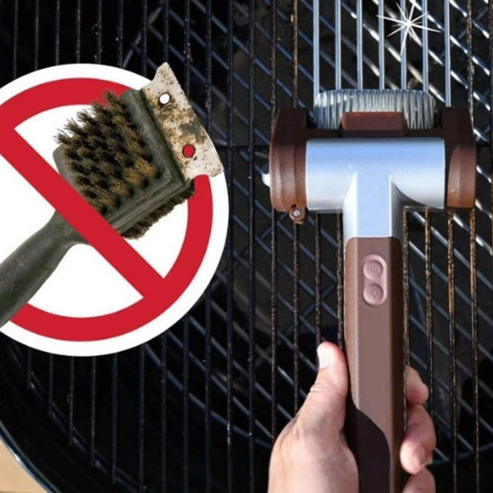 Brosse de tambour en acier inoxydable 304 - Convient à la plupart des équipements de nettoyage de barbecue