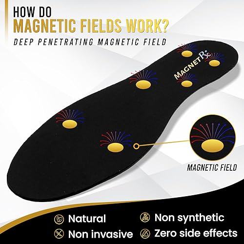 Miniatura 7 de MagnetRX Plantillas magnéticas para zapatos, insertos magnéticos de gel cómodos con imanes, plantillas magnéticas ortopédicas de pie para fascitis