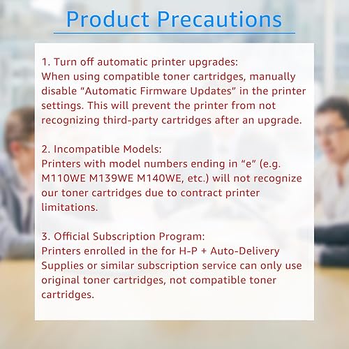 Miniatura 6 de NineLeaf W1410X - Cartucho de tóner compatible con chip para HP 141X para usar con Laser Jet MFP M140w M139w M110w (no compatible con M139we,