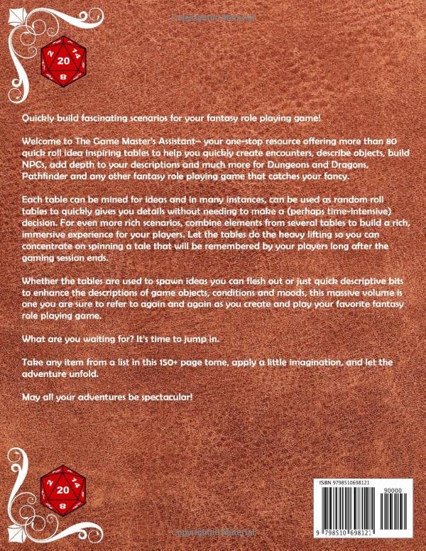 The Game Master's Assistant: A Collection of Quick Roll Tables for Your Favorite Fantasy Role Playing Game (Game Master's Giant Books of Helpful Lists) - Image 2