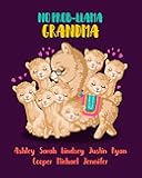 Govivo No Prob-llama Grandma - Customizable Wall Decor Art Print with a purple background - 8x10 unframed artwork printed on photograph paper