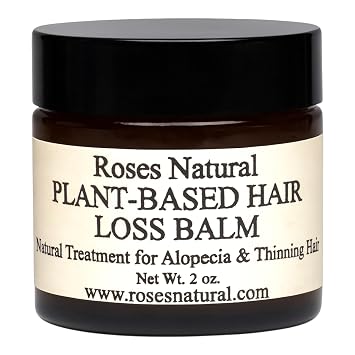 Plant-Based Hair Loss Balm, Natural Scalp Balm for Hair Growth, Edges & Alopecia, with Blackseed, Ginger, Sulfur & Rosemary Oils, 2 oz, Petroleum Free, Vegan, Dye Free, All-Natural, Made in the USA