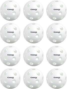 Cannon Sports 12-Inch Plastic Softballs 12 Pack of Official Size Plastic Practice Softballs Perfect for Hitting, Pitching, Batting, Recreational Play