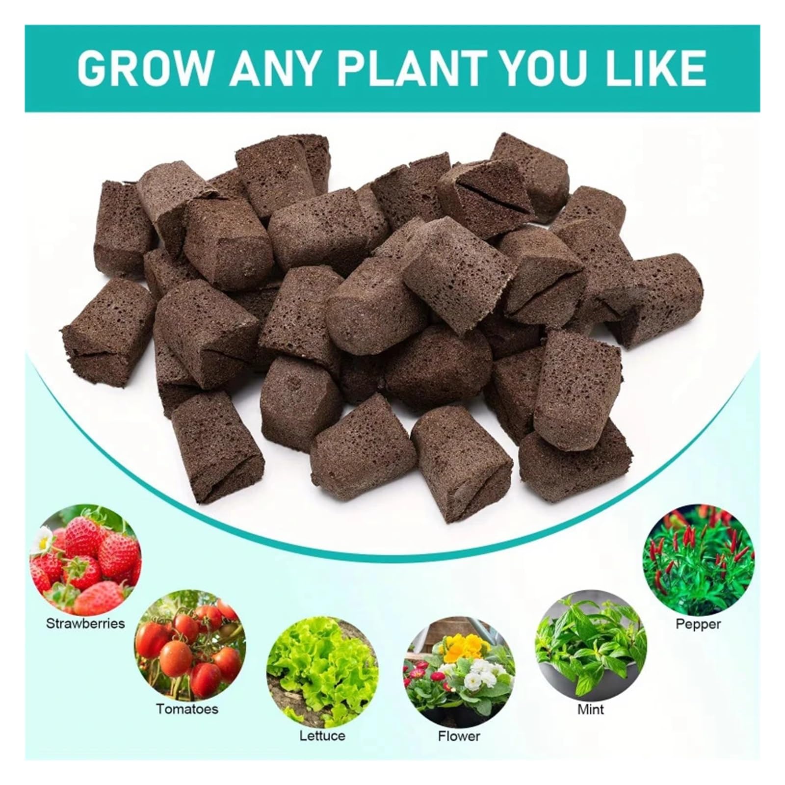 Spugne Per Coltivazione Baccelli di spugne for avviamento semi, tappi rapidi for radici torba e muschio, cubi ricambio for piantine for gli appassionati giardinaggio i principianti che crescono | Brown 20PCS-A