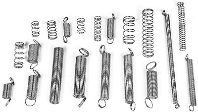 Liovns Mdingbao-Tension Spring Spring Assortment Spiral Spring Galvanized Spring Set Electrical Hardware Drum Extension Hardware Kit, 200PCS, Strong Stretching Ability