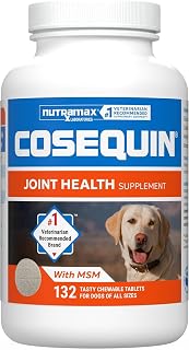 Nutramax Cosequin for Dogs Joint Health Supplement, Contains Glucosamine for Dogs, Plus Chondroitin and MSM, Supports Healthy Joints, For All Breeds and Sizes, Chewable Tablets, 132 Count