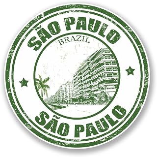 Sao Paulo Brazil Vinyl Sticker Decal Laptop Car Bumper Sticker Travel Luggage Car Sign Fun 5"