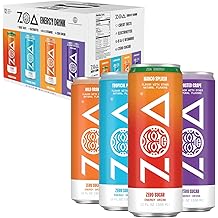 Zero Sugar Energy Drinks, Variety Pack - Sugar Free with Electrolytes, Healthy Vitamin C, Amino Acids, Essential B-Vitamins, and Caffeine from Green Tea (MS, TP, FG, WO)- 12 Fl Oz (12-Pack)