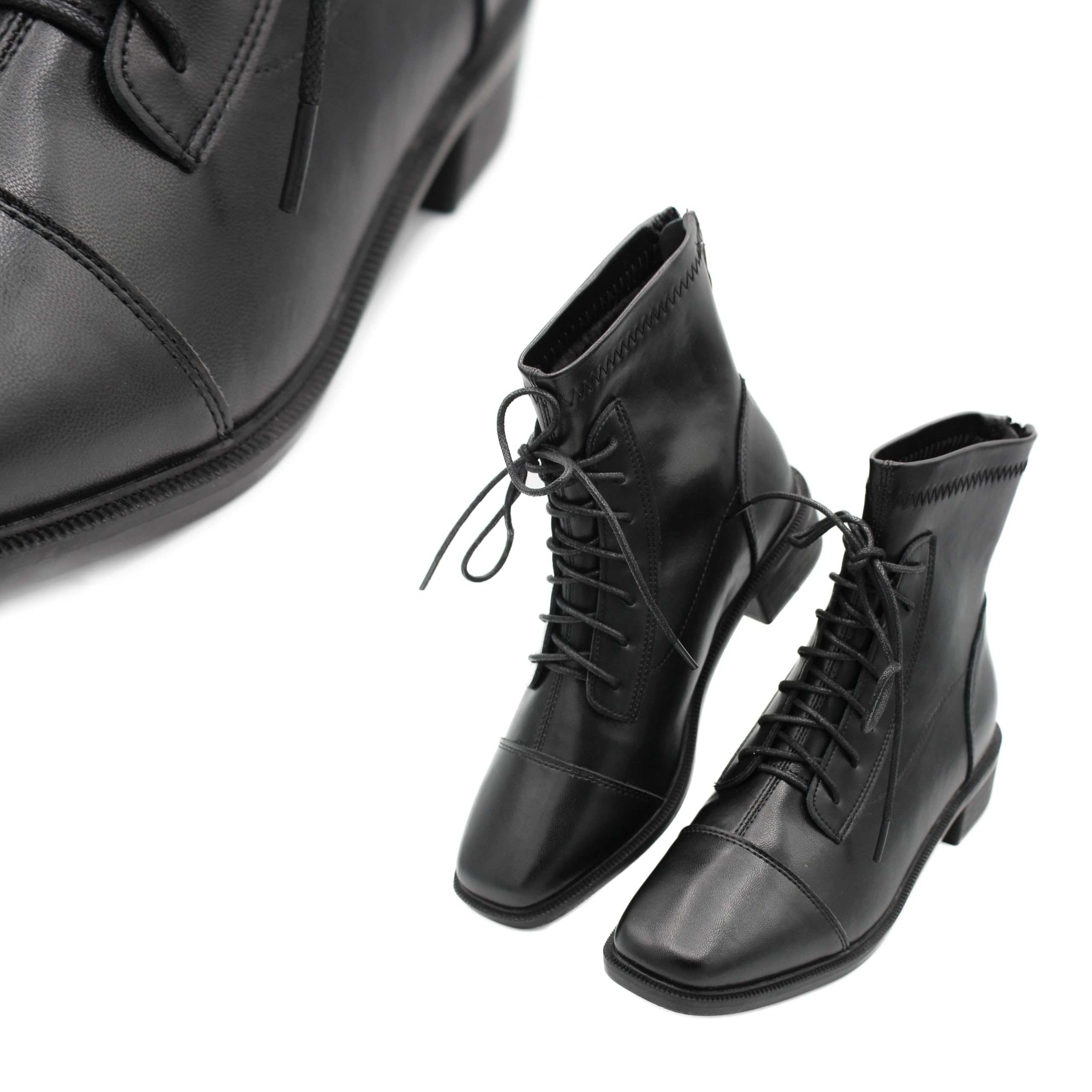 Zerimar Botines Elegantes de Piel para Mujer - Calzado de Vestir Cómodo y Moderno - Zapatos de Cuero para Cualquier ocasión