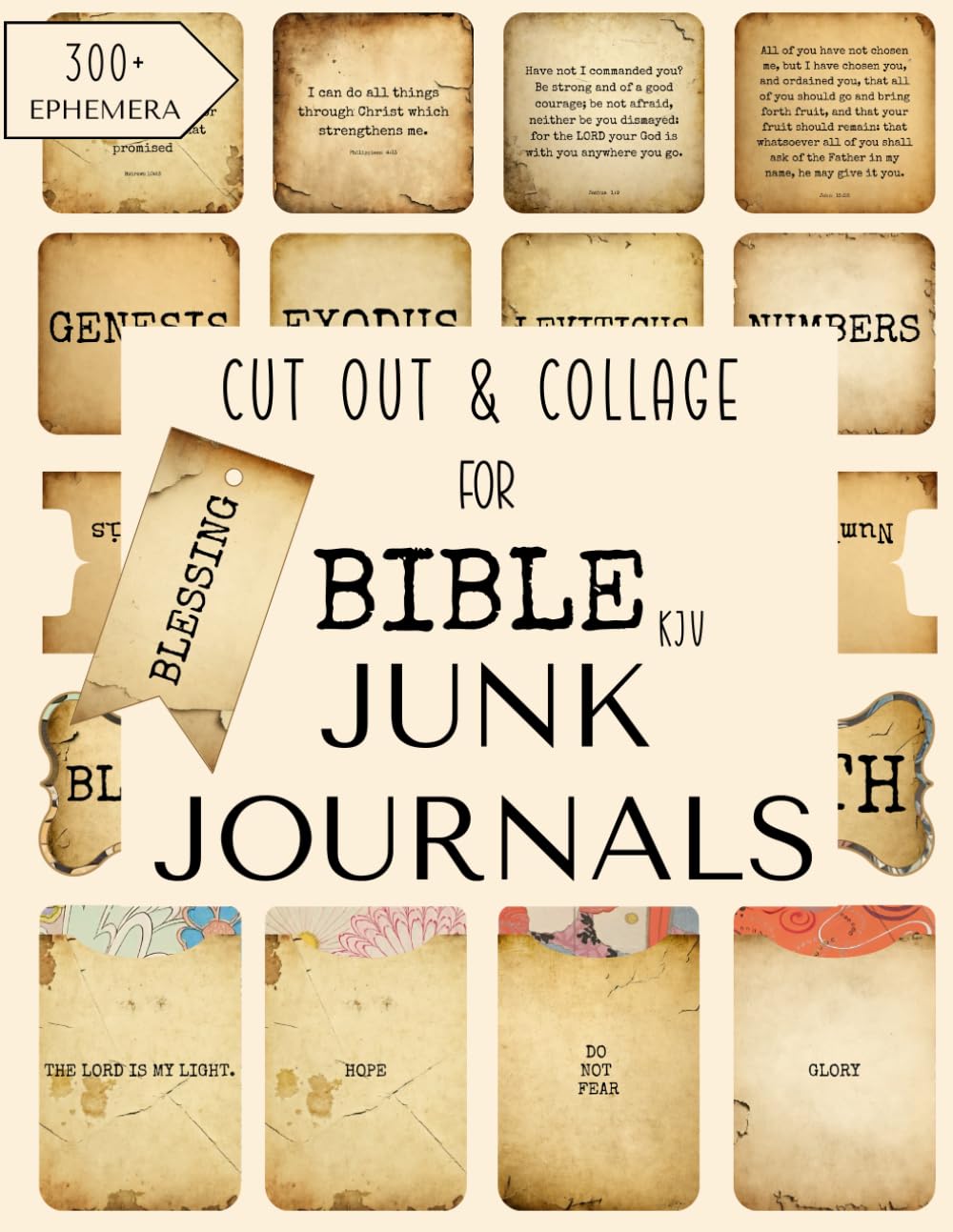 Cut Out And Collage Book: For Bible Junk Journals, Cards, Mixed Media, Scrapbooking, Paper Crafts, Vision Boards And More      Paperback – December 30, 2024