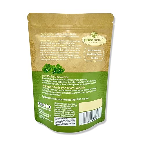 Vista 3 de Palm Beach Medicinal Herbs - Té Horehound - Serie de té de hierbas puras, 30ct