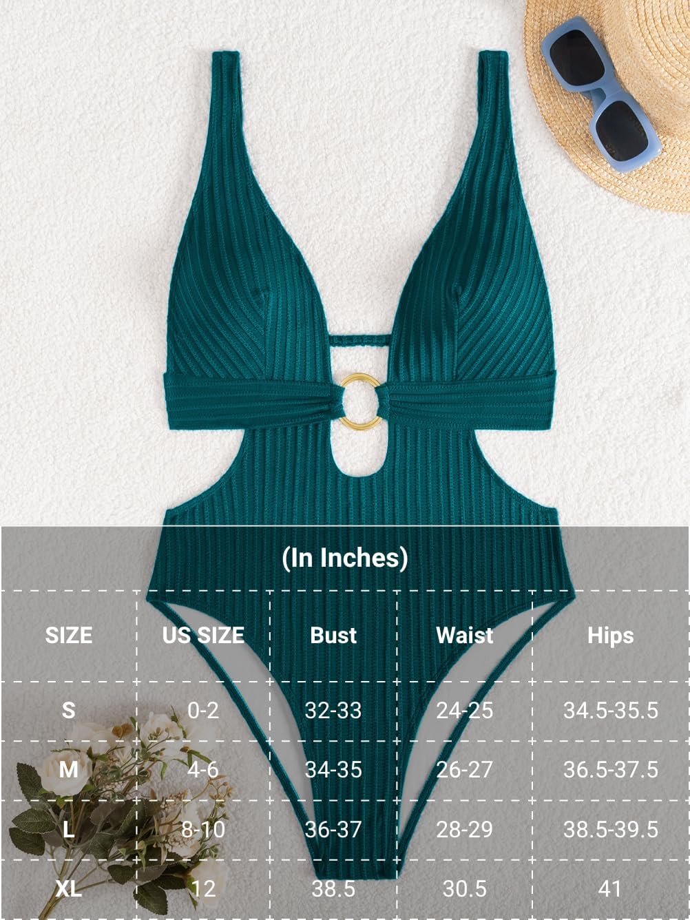 EHSUYAB Sexy Women Plunge V One Piece Swimsuit,Cut Out Textured Cheeky High Cut Bathing Suit, Pool Party Monokini Rave Outfit