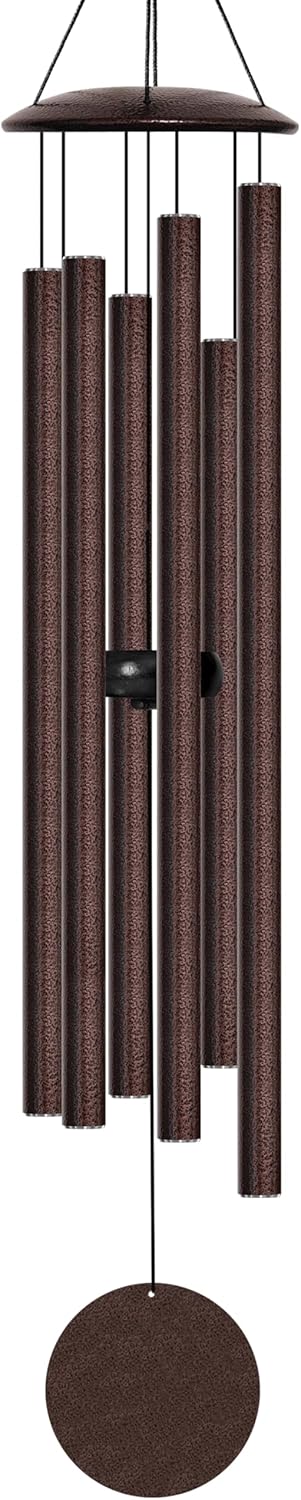Large Aluminium Wind Chimes 38" with Classic Sound, Coolest Metal Windchimes Outdoors with Pine Wood Striker, Unique Gift for Mom, Garden Decoration(38" Brown)