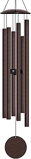 38" Large Wind Chimes with Classic Sound, Coolest Metal Windchimes Outdoors with Pine Wood Striker, Unique Gift for Mom, Garden Decoration(Frosted Brown)