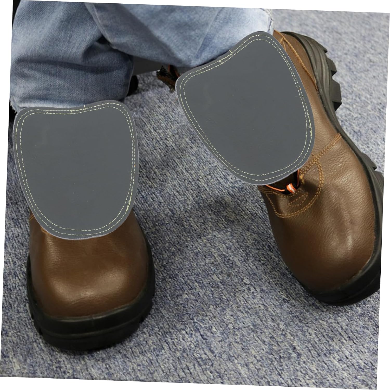 Cabilock 2Pcs Heat Resistant Leather Boot Covers Fireproof Welding Shoe Protectors for Safety Spark Resistant Foot Guards for High Temperature Work