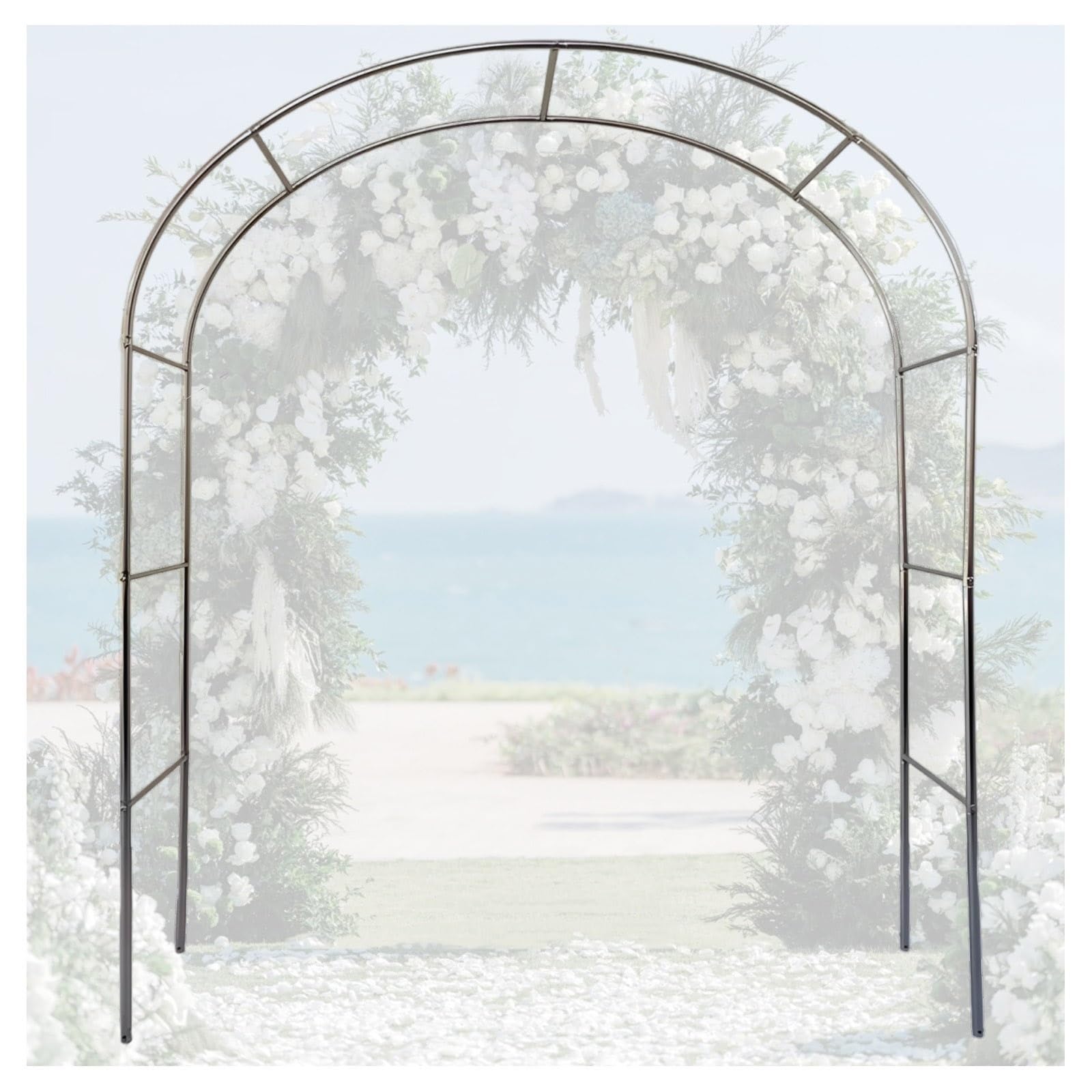 Robusto arco da giardino 180 cm 200 cm 220 cm resistente alle intemperie arco per rose per piante rampicanti decorazione esterna pergolato matrimonio elegante traliccio per decorazione da giardino