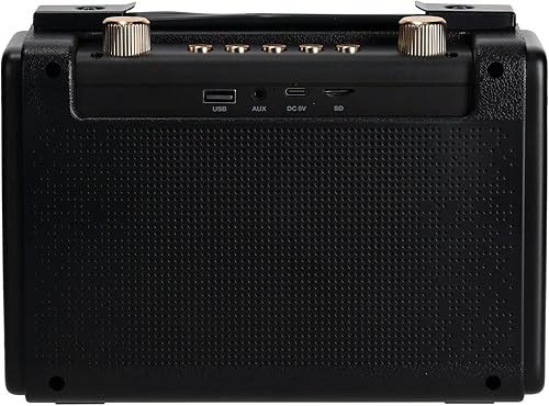 Miniatura 6 de Rockville GlideTone - Altavoz Bluetooth portátil retro, potencia estéreo de 25 W, TWS, controladores de rango completo de 2.5 pulgadas, duración de
