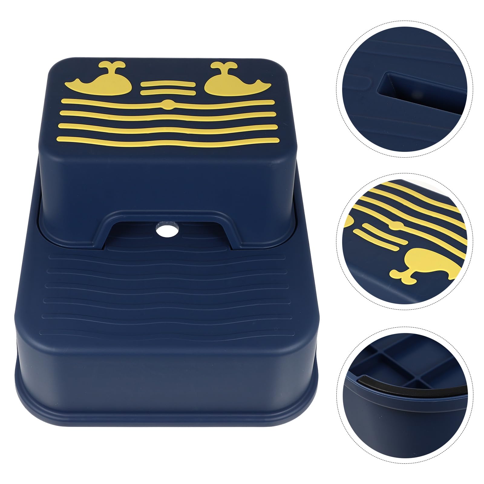 2 stufiger Kindertritthocker aus Rutschfestem Kunststoff mit Stabilem Design für Badezimmer und Kinderzimmer als Sicherer Tritthocker