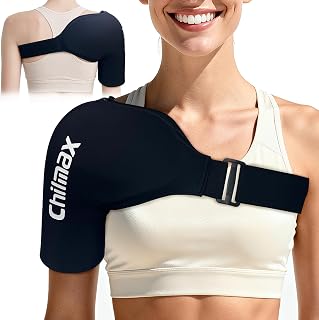 Shoulder Ice Pack Rotator Cuff and Arm Cold Therapy,Reusable Hot Gel Wrap,Instant Relieve Shoulder Pain, Fatigue, Sports Injury, Surgery Recovery Gifts for Men & Women (Standard Black)