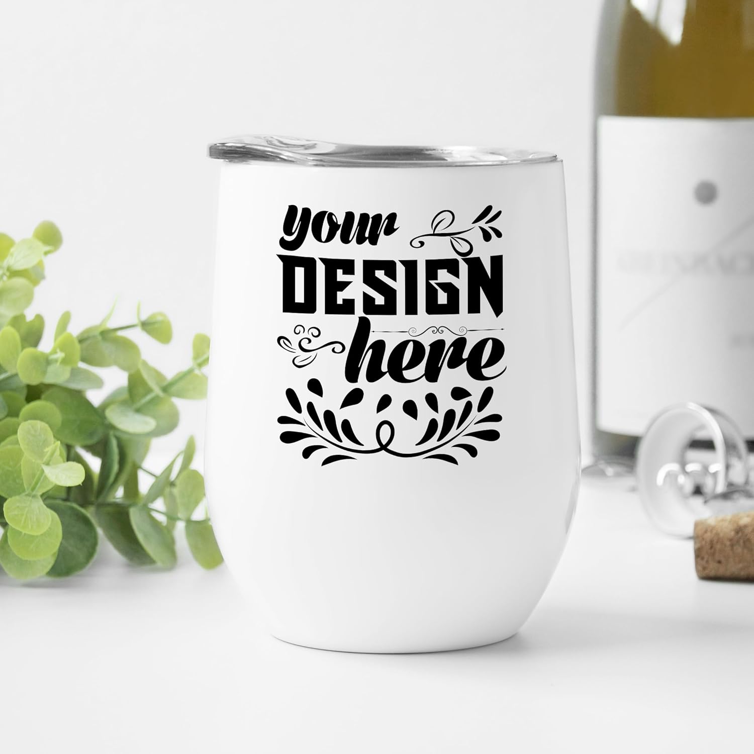 Bass Drums God's Gift To Marching Band. Artful, Crafty, Melodic Or Musically Inclined Gift For Marching Band Member, Bass Drums Lovers, Music Enthusiast, And Friends - 12oz Wine Tumbler White