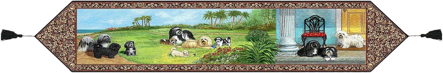 Havanese Table Runner - Exclusive Dog Lover Gifts in Multi-Color Tapestry